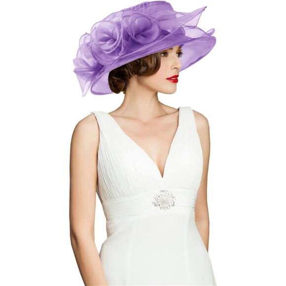 Women\'s Kentucky Hat Wide Brim Purple